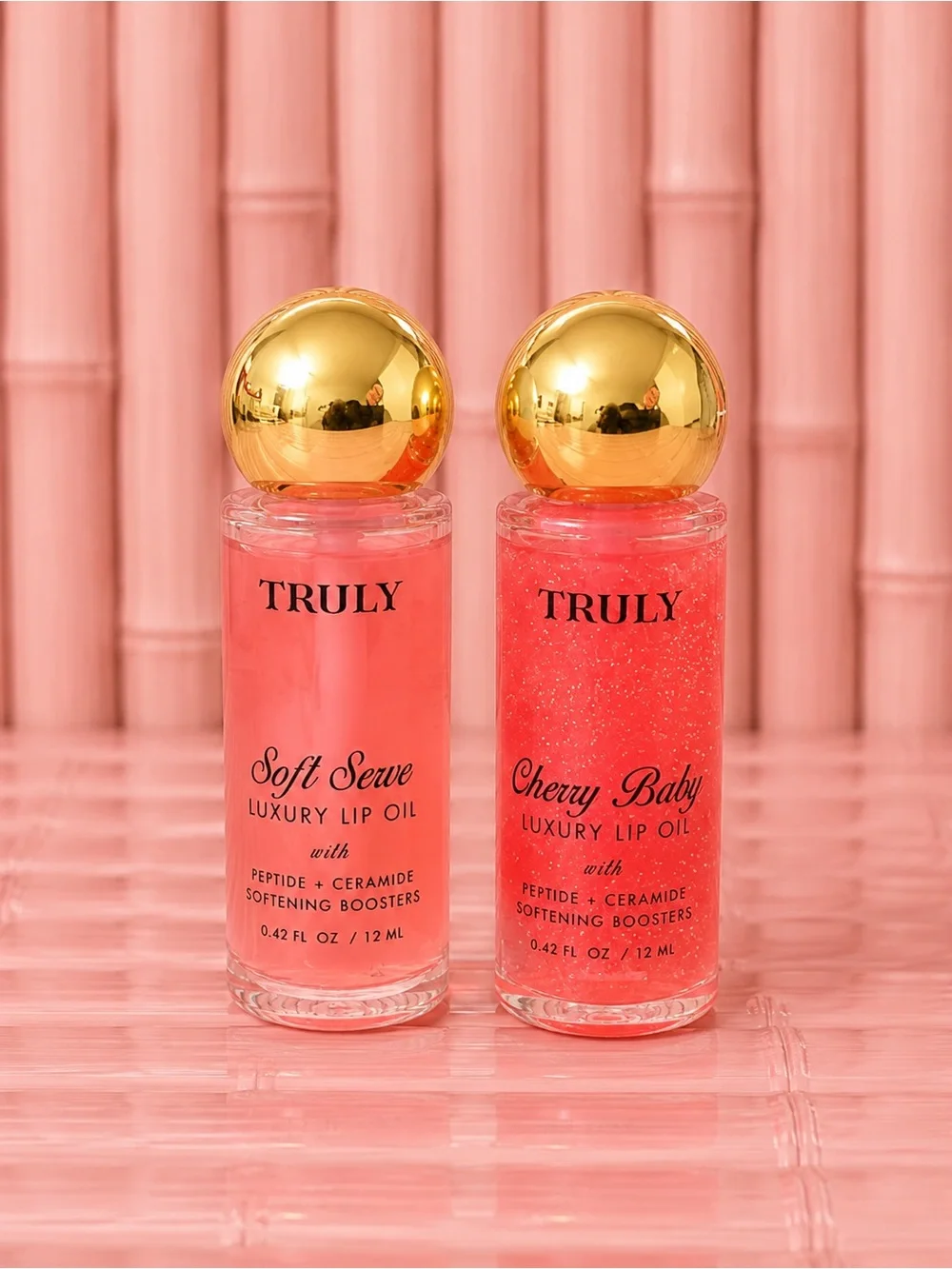 TRULY Lip Oil Duo- soft serve & cherry baby